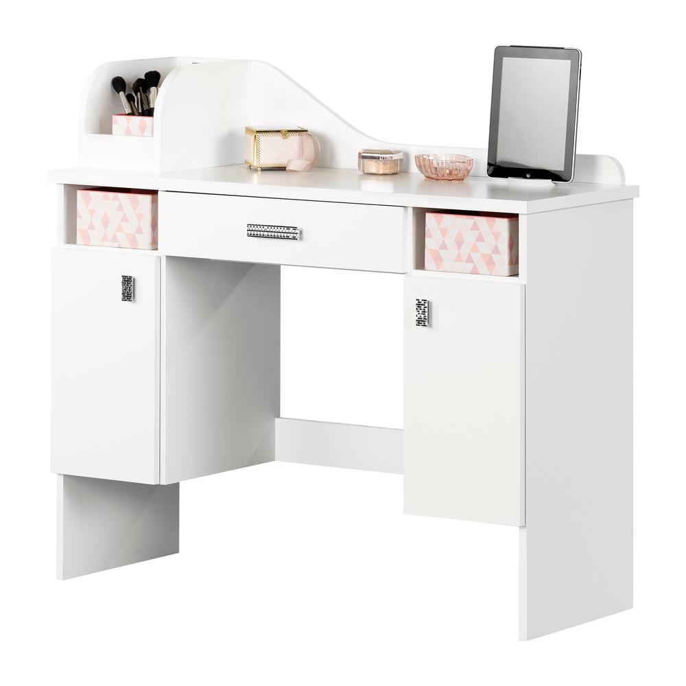 Tiara Makeup Desk, Pure White. Picture 2