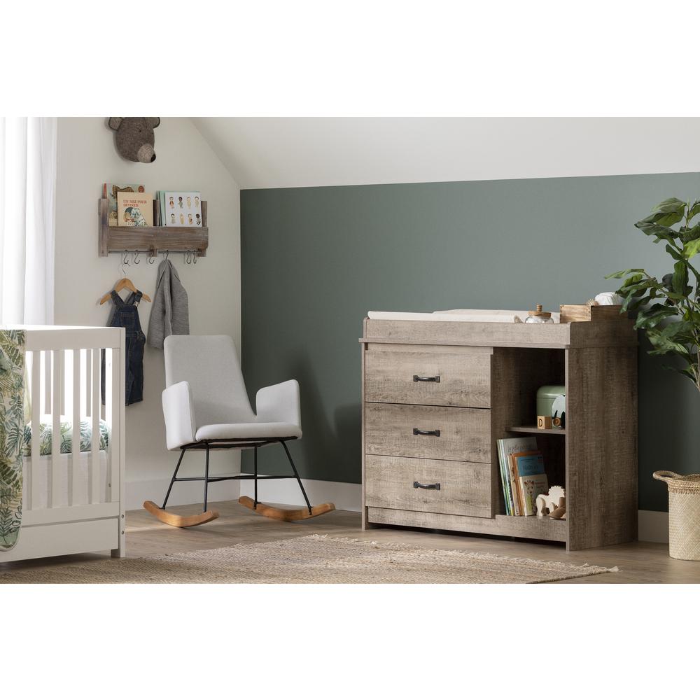 Tassio Changing Table, Weathered Oak. Picture 2