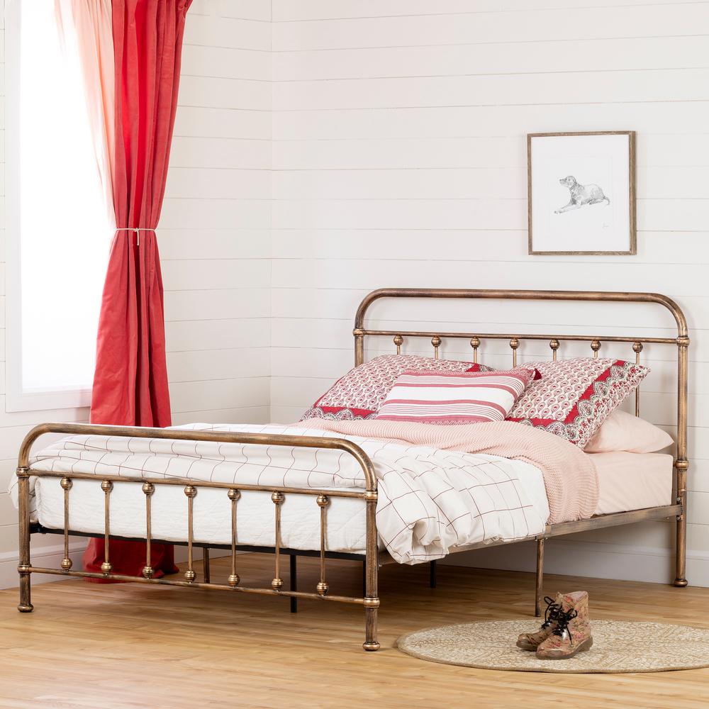 Prairie Metal Platform Bed, Bronze. Picture 1