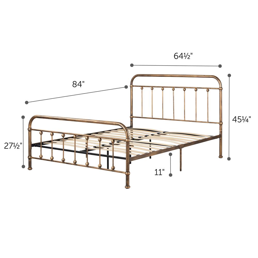 Prairie Metal Platform Bed, Bronze. Picture 4