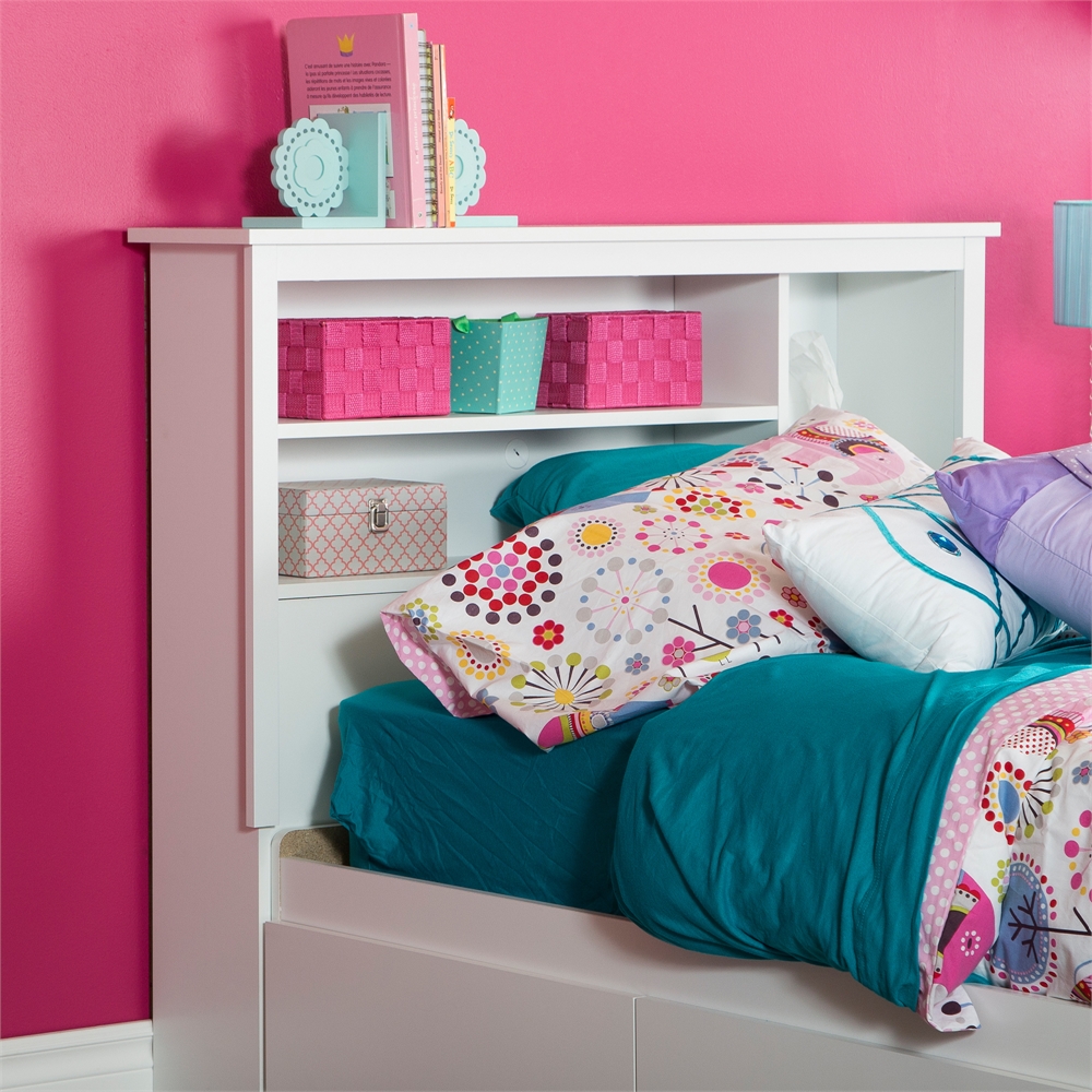 South Shore Vito Twin Bookcase Headboard (39"), Pure White. Picture 2