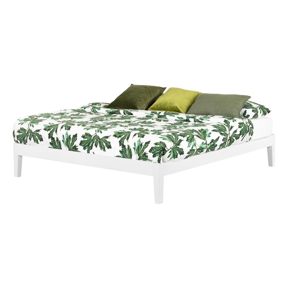 Vito Platform Bed, White, W74.5 x D82.5 x H14. Picture 2