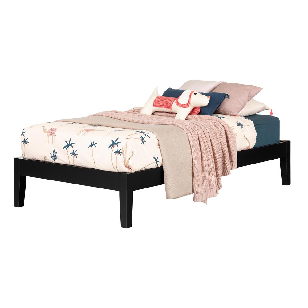 Vito Platform Bed, Black, W42 x D76 x H14. Picture 2