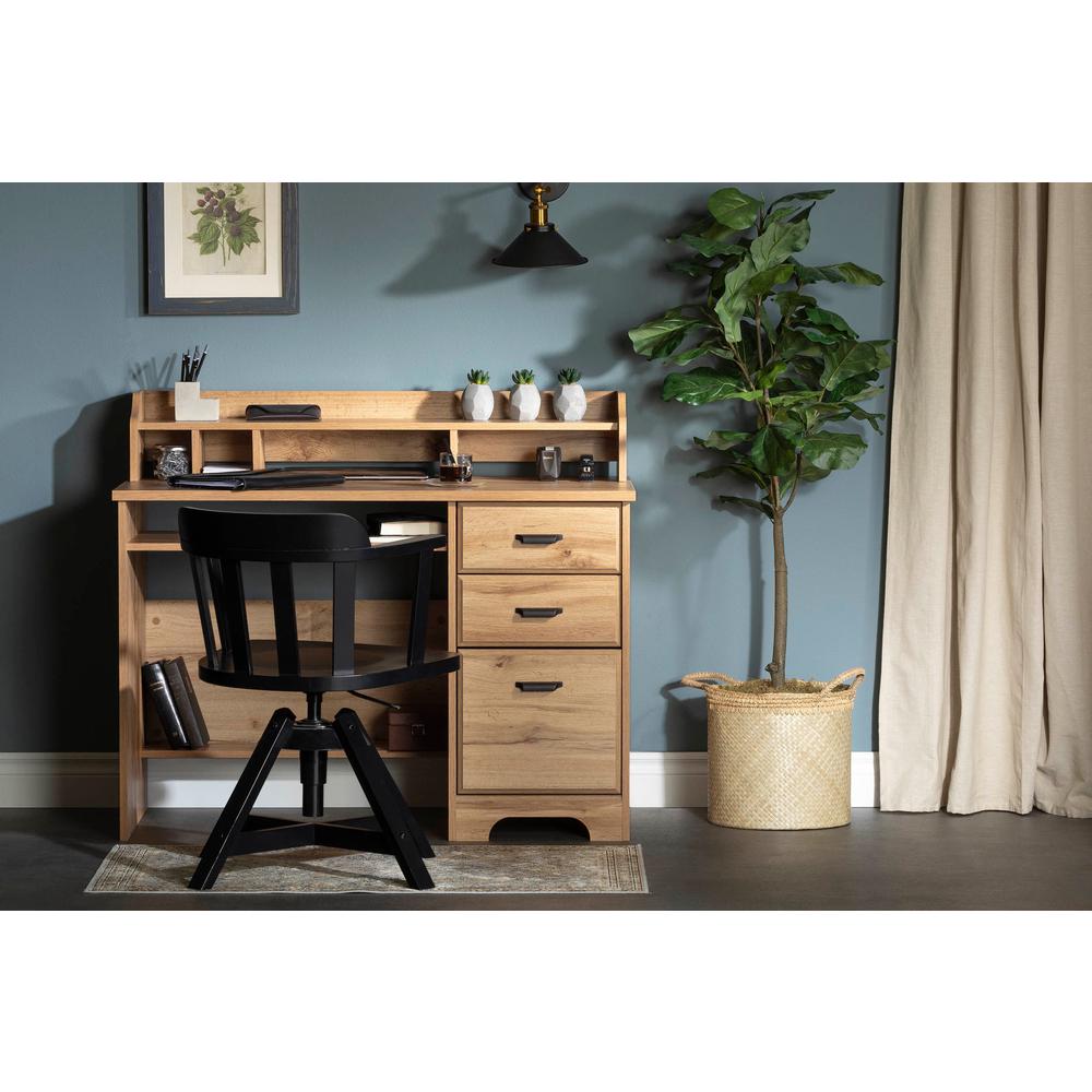 Versa Computer Desk with Hutch, Nordik Oak. Picture 3