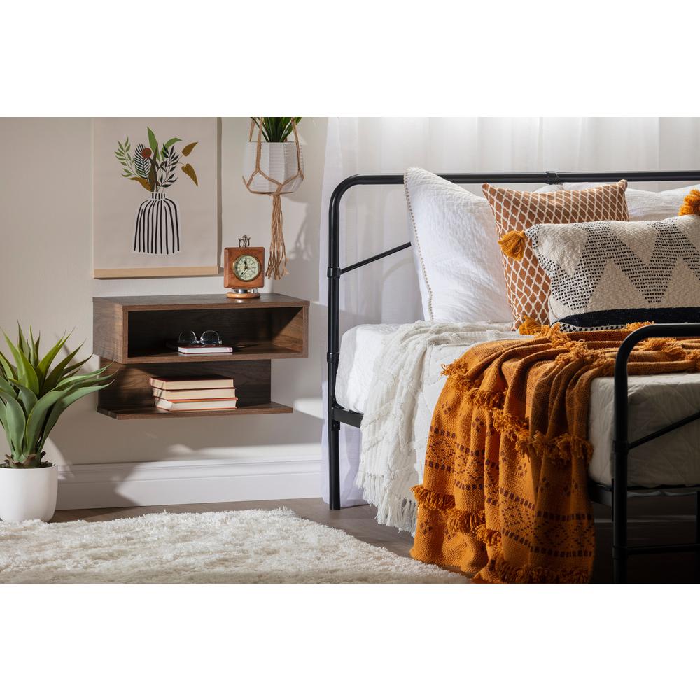 Sazena Floating Nightstand, Natural Walnut. Picture 3