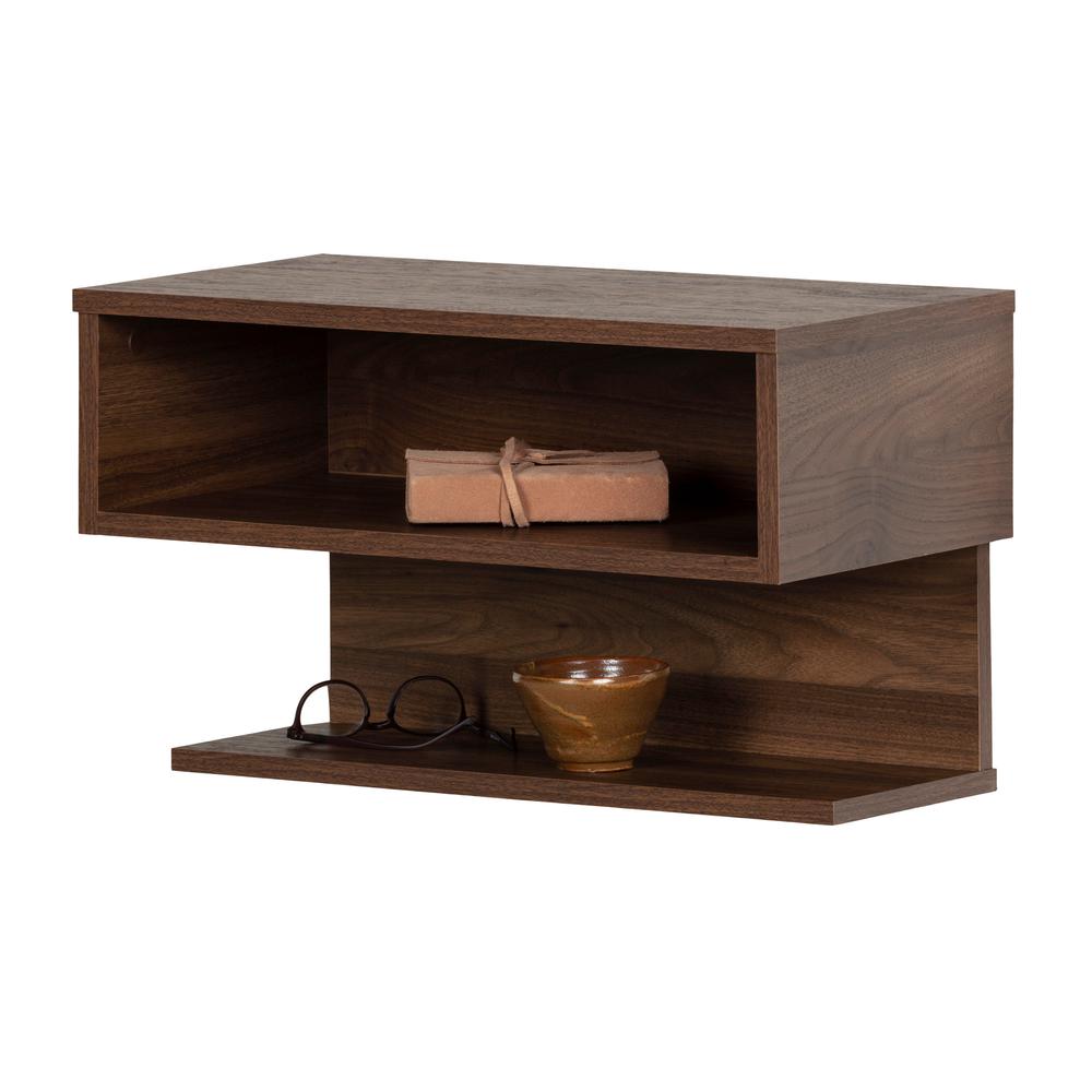 Sazena Floating Nightstand, Natural Walnut. Picture 2