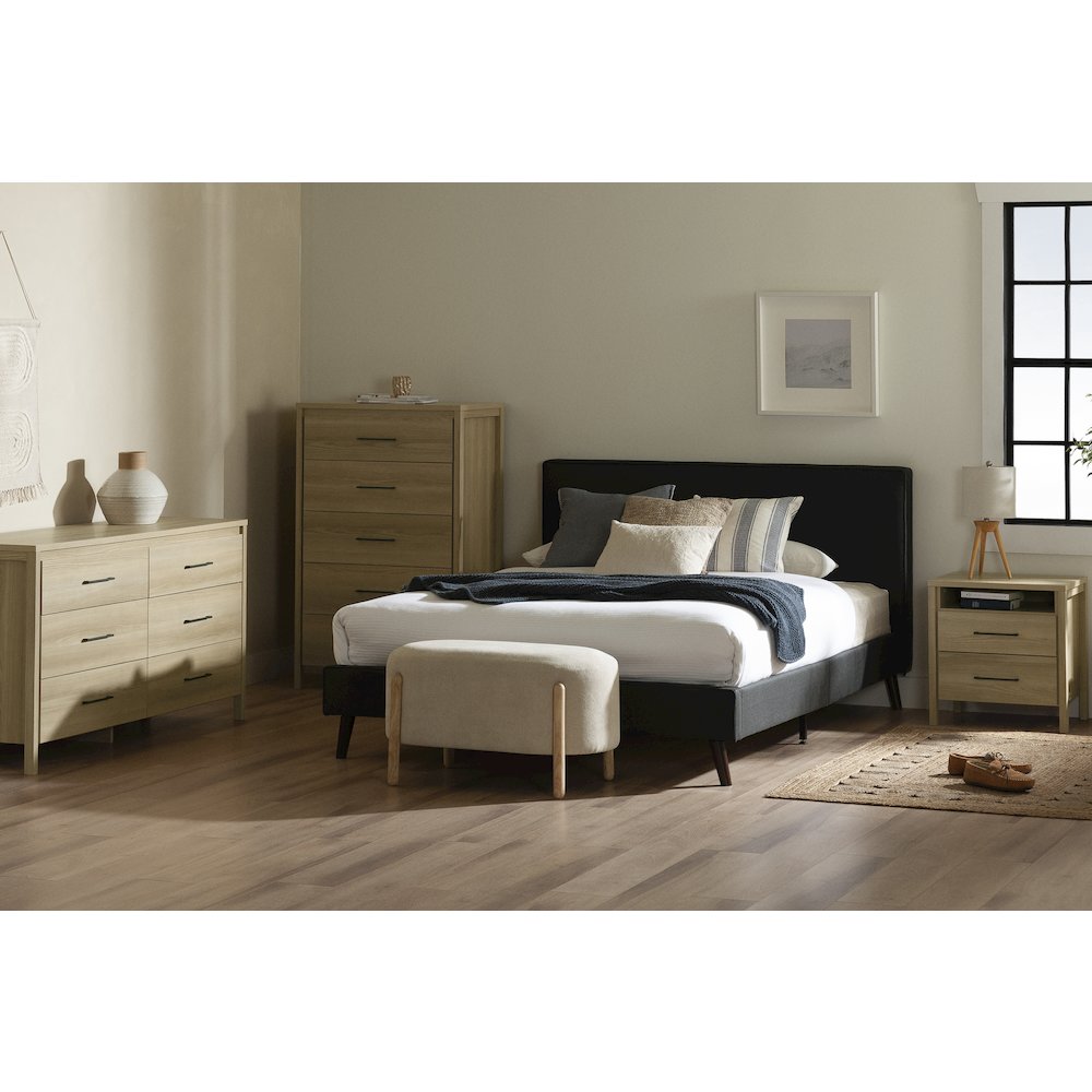 Gravity 5-Drawer Chest, Natural Ash. Picture 2