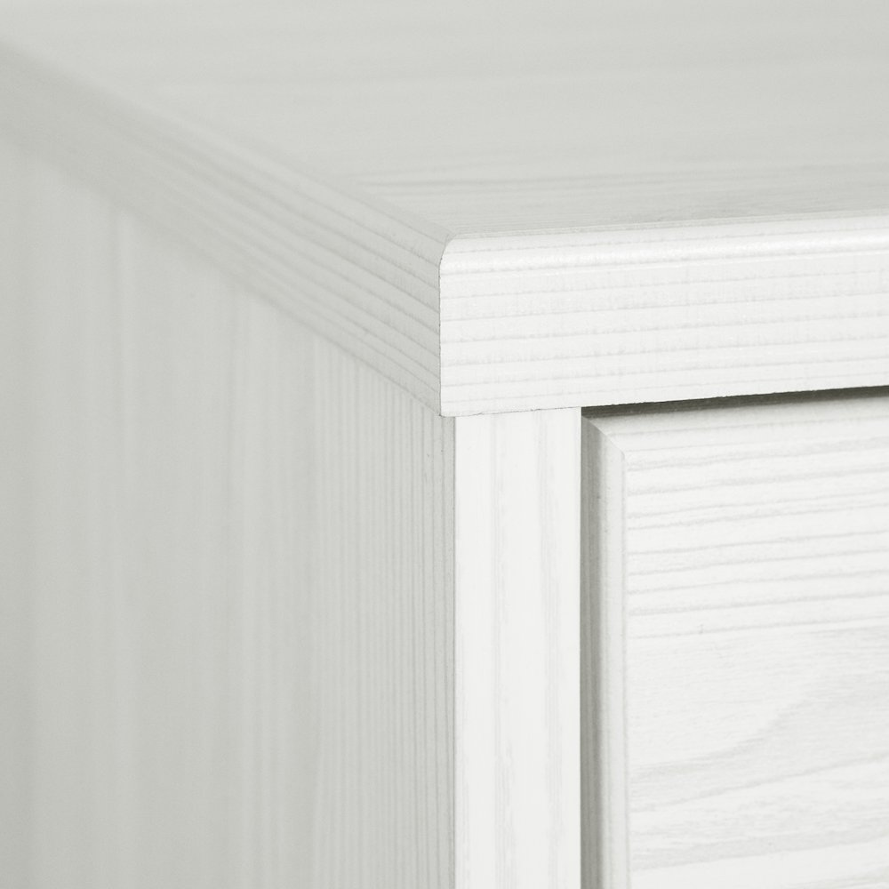 Arlen 1-Drawer Nightstand, White Pine and Black Matte. Picture 3