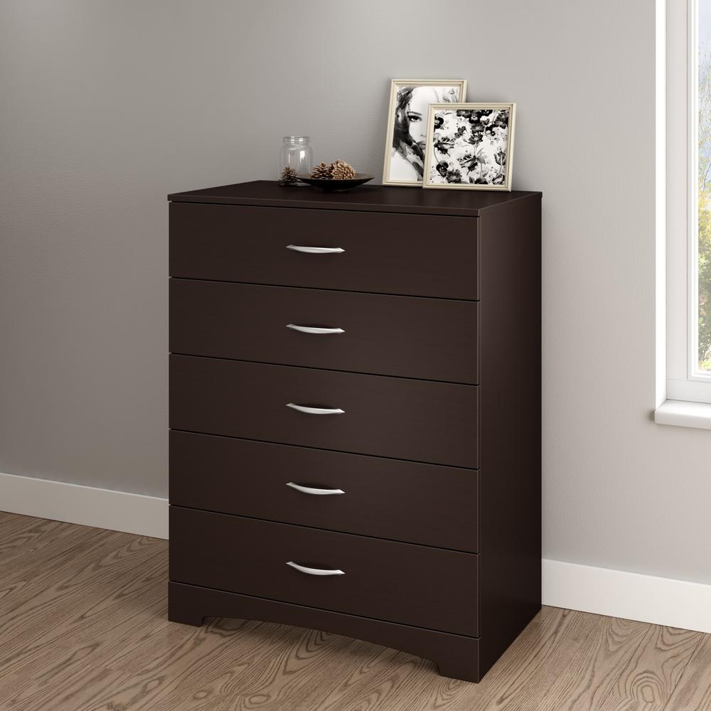 South Shore Step One 5-Drawer Chest, Chocolate. Picture 1