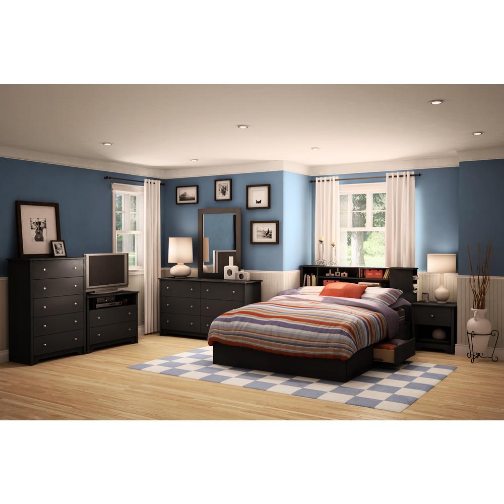 South Shore Vito 5-Drawer Chest, Pure Black. Picture 2