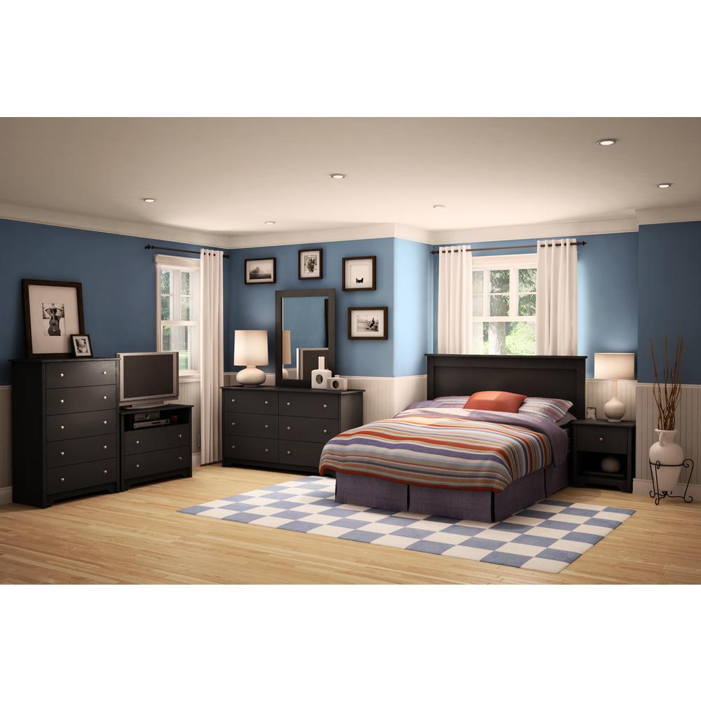 South Shore Vito 5-Drawer Chest, Pure Black. Picture 3