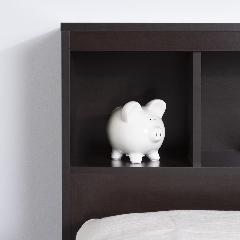 South Shore Spark Twin Bookcase Headboard (39''), Chocolate. Picture 5