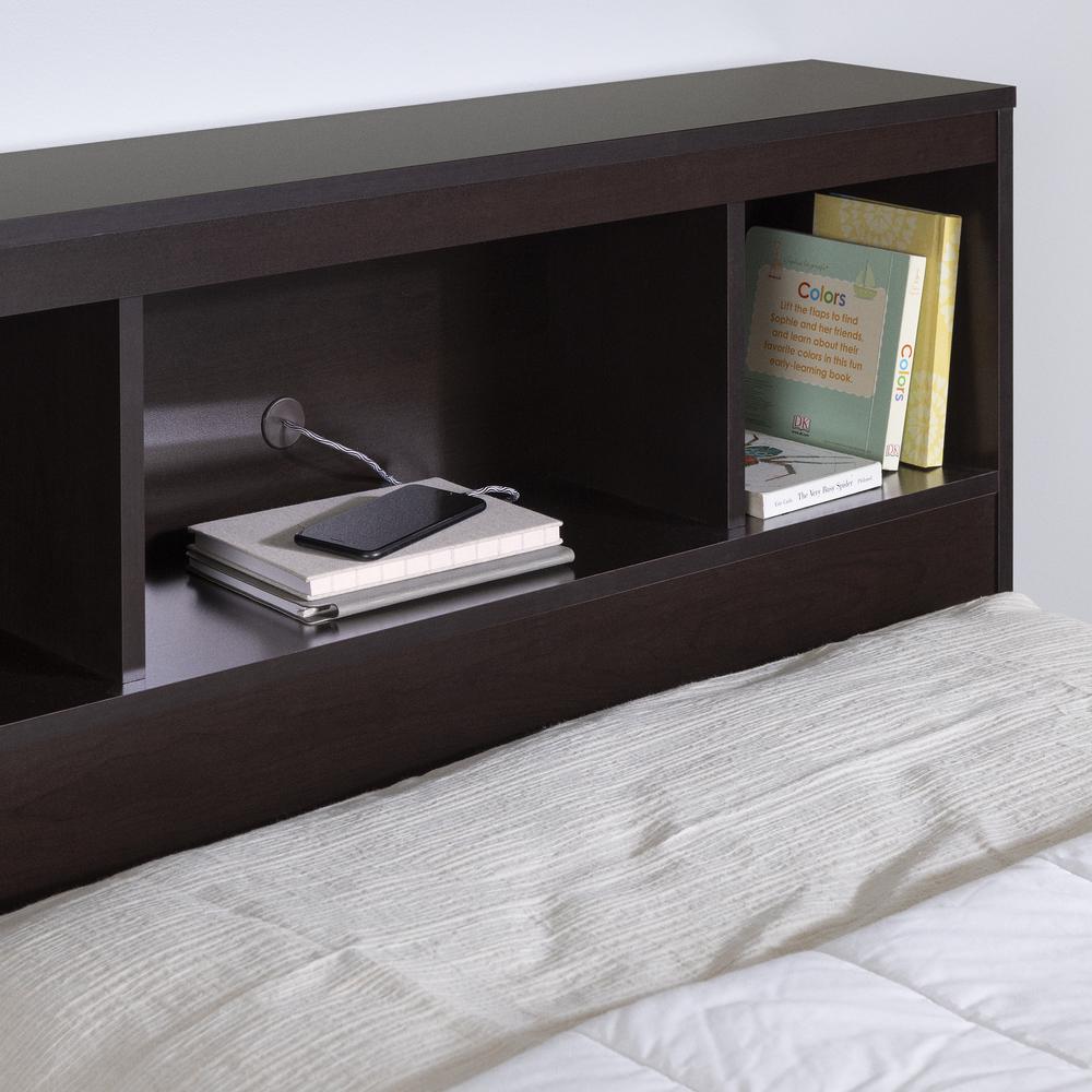South Shore Spark Twin Bookcase Headboard (39''), Chocolate. Picture 6