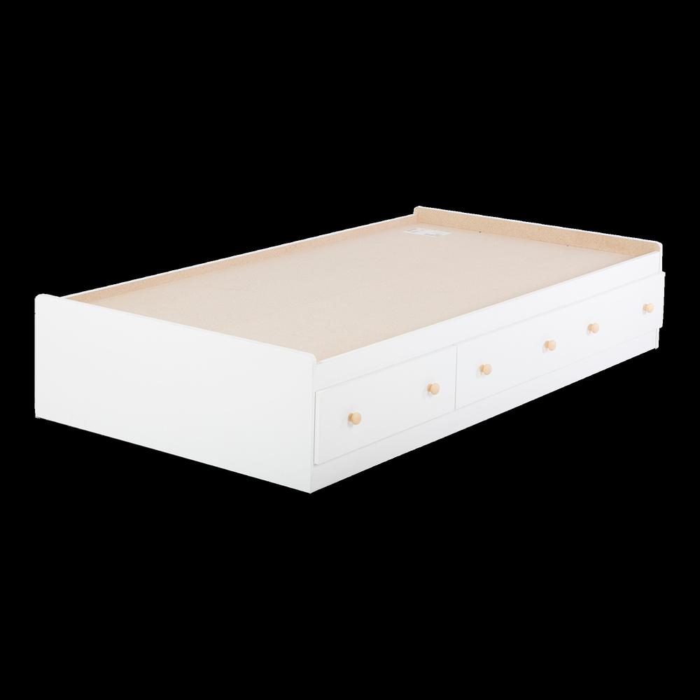 South Shore Summertime Twin Mates Bed (39'') with 3 Drawers, Pure White. Picture 2