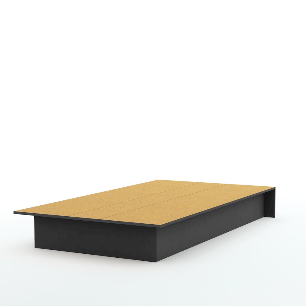 Libra Platform Bed, Pure Black. Picture 1