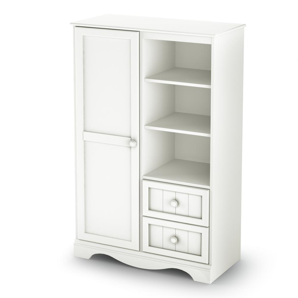 South Shore Savannah Armoire, Pure White. Picture 1