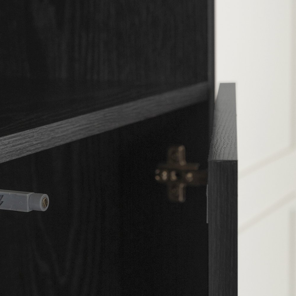 Arum 2-Door Storage Cabinet, Black Oak. Picture 4