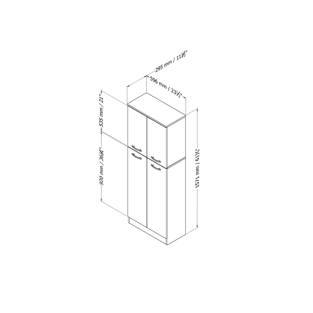 South Shore Axess Storage Pantry, Pure Black. Picture 4