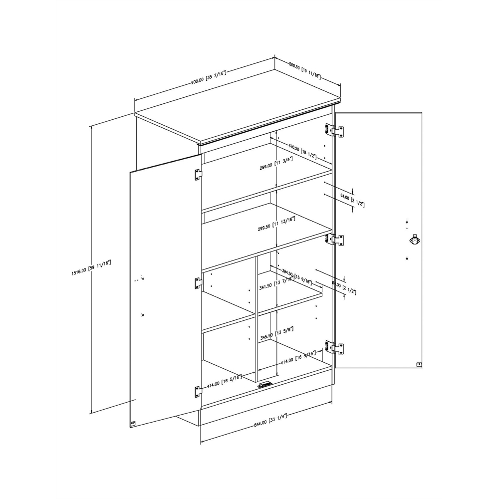 Morgan 2-Door Storage Cabinet, Royal Cherry. Picture 4