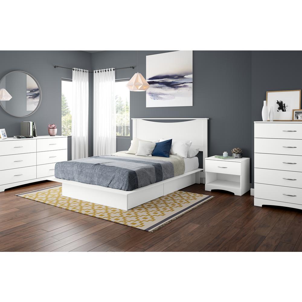 Step One Bed and Headboard Set, Pure White. Picture 2