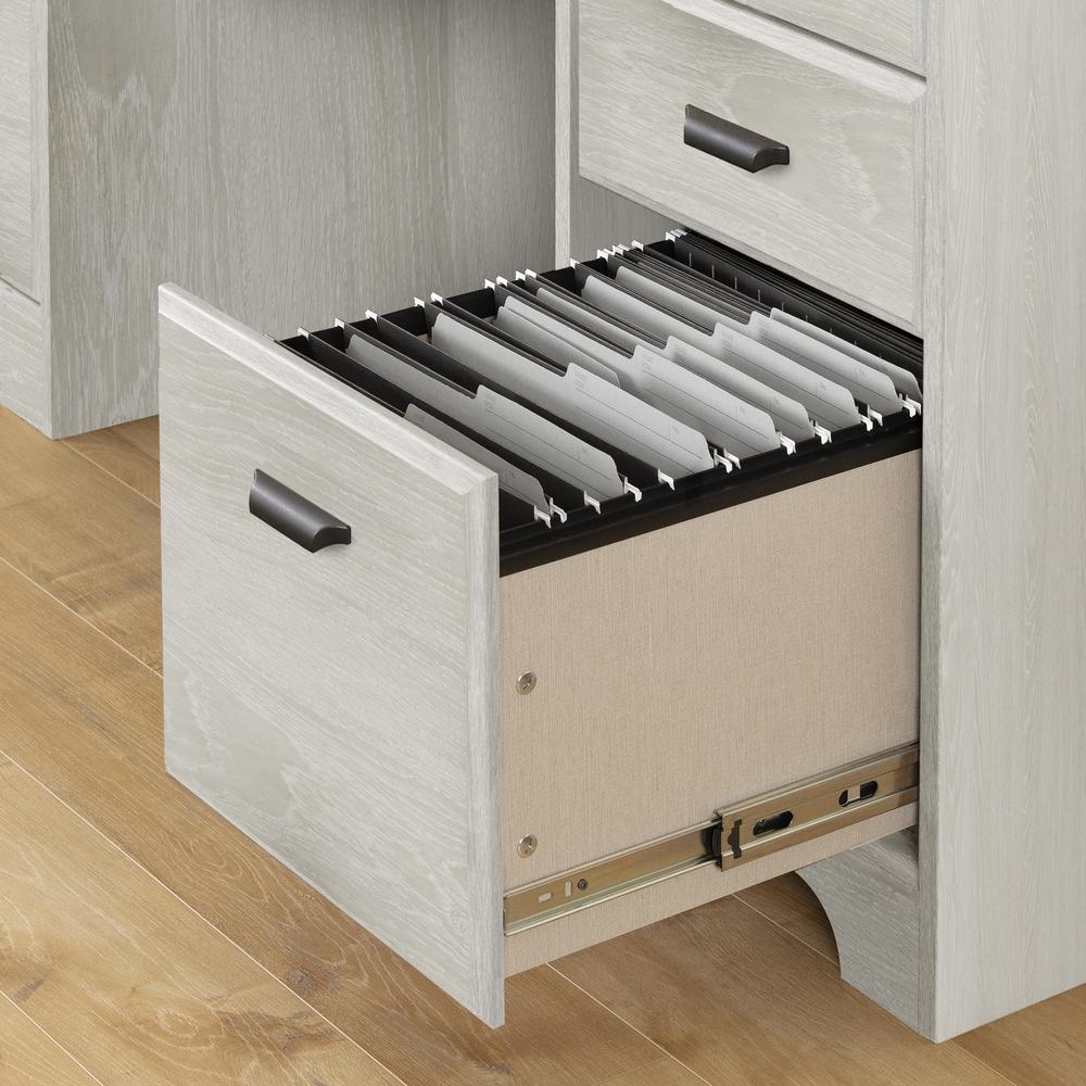 Versa Computer Desk with Hutch, Winter Oak. Picture 2