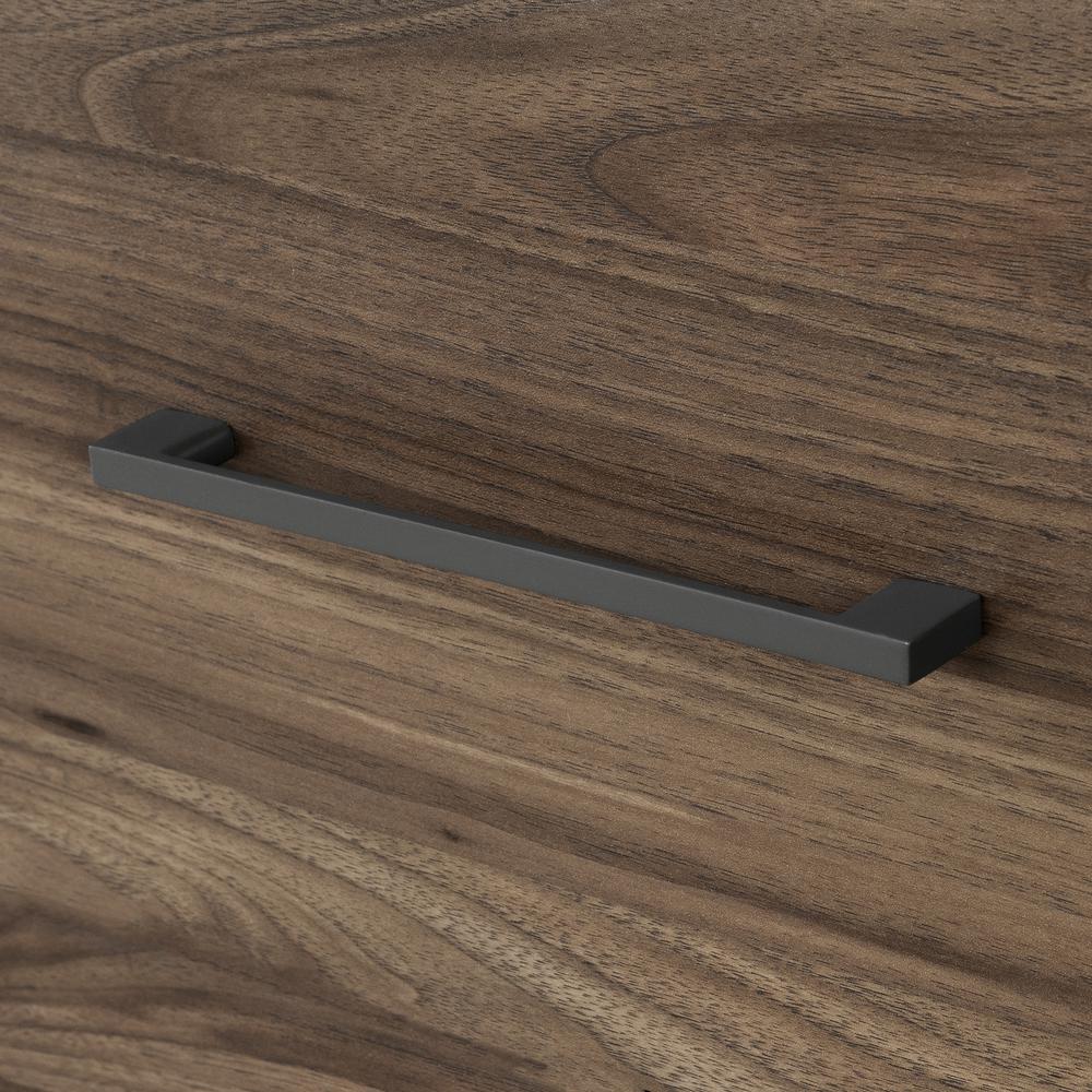 Olvyn 2-Drawer Nightstand, Natural Walnut and Charcoal. Picture 3