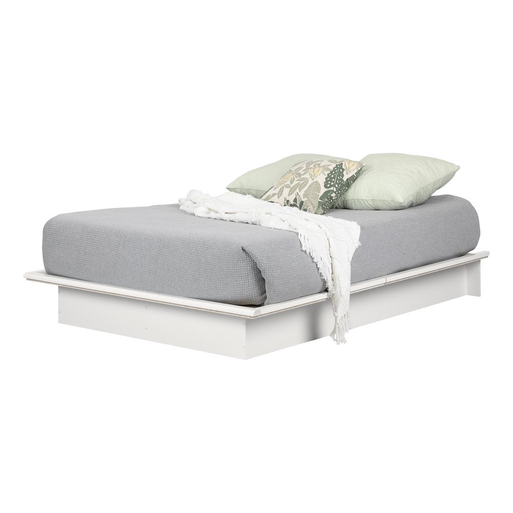 Step One Platform Bed, Pure White. Picture 1