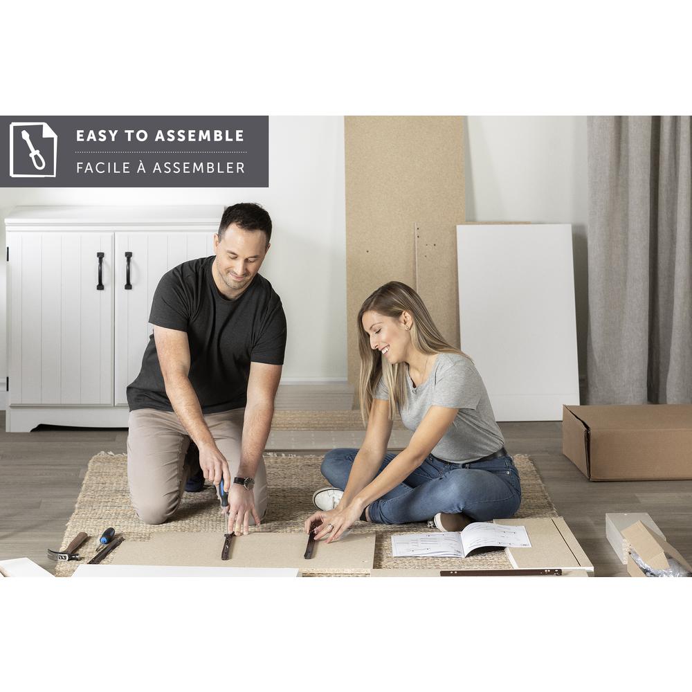 Versa 6-Drawer Double Dresser and Nightstand Set, Weathered Oak. Picture 4