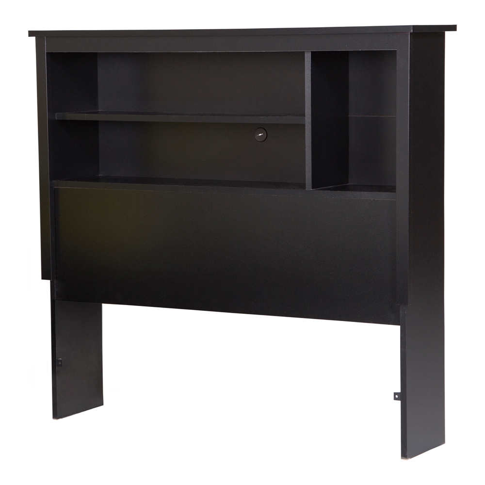 South Shore Vito Twin Bookcase Headboard (39"), Pure Black. Picture 1