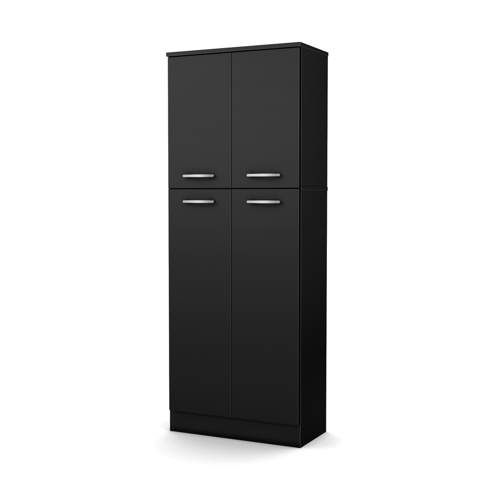 South Shore Axess Storage Pantry, Pure Black. Picture 1
