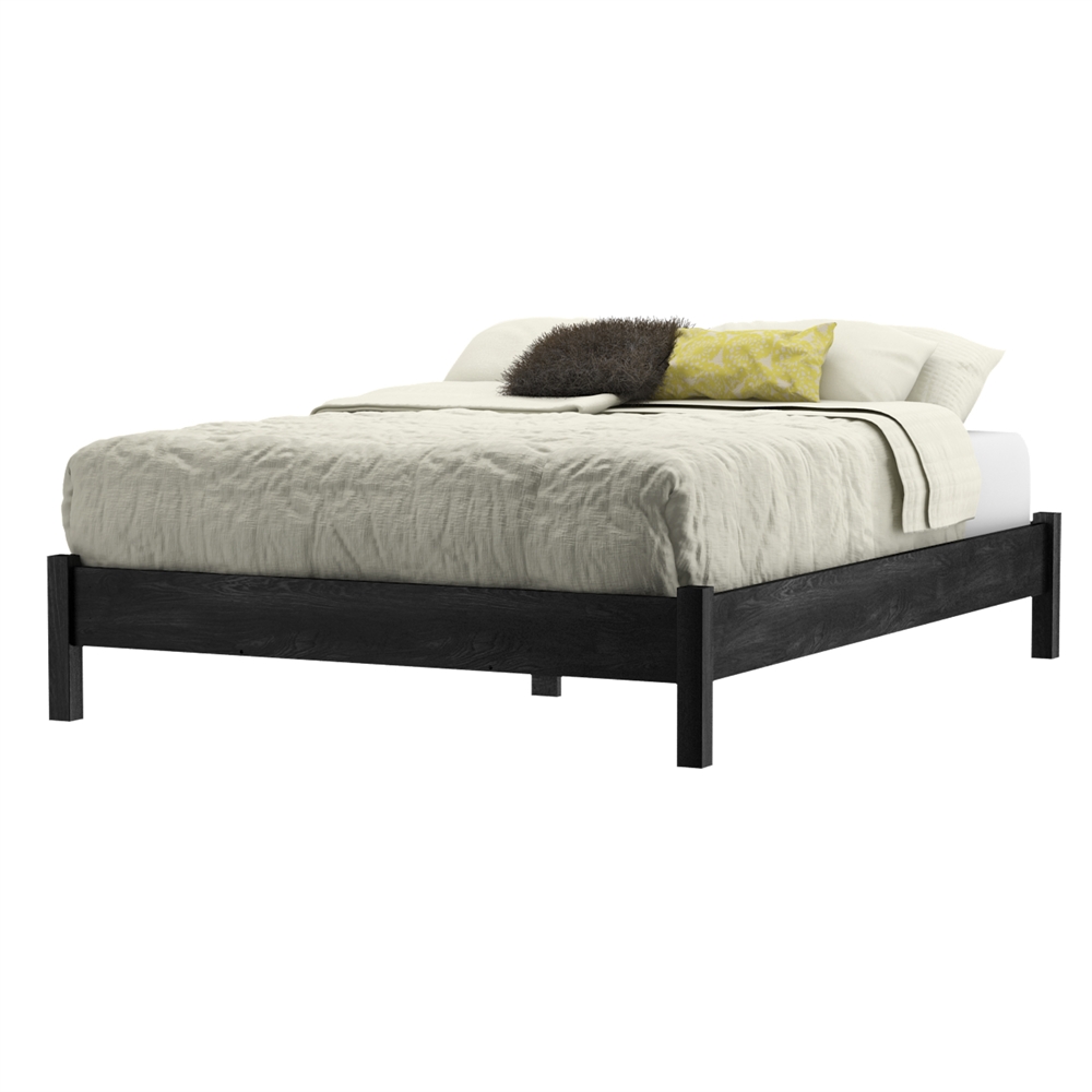 South Shore Fynn Full Platform Bed (54''), Gray Oak. Picture 1