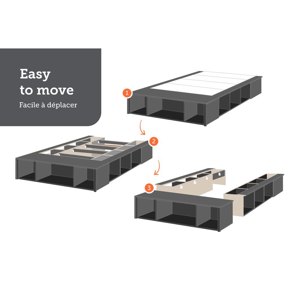 Vito Storage Bed, Pure Black. Picture 3