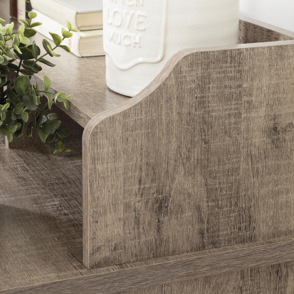 Versa L-Shaped Desk, Weathered Oak. Picture 5
