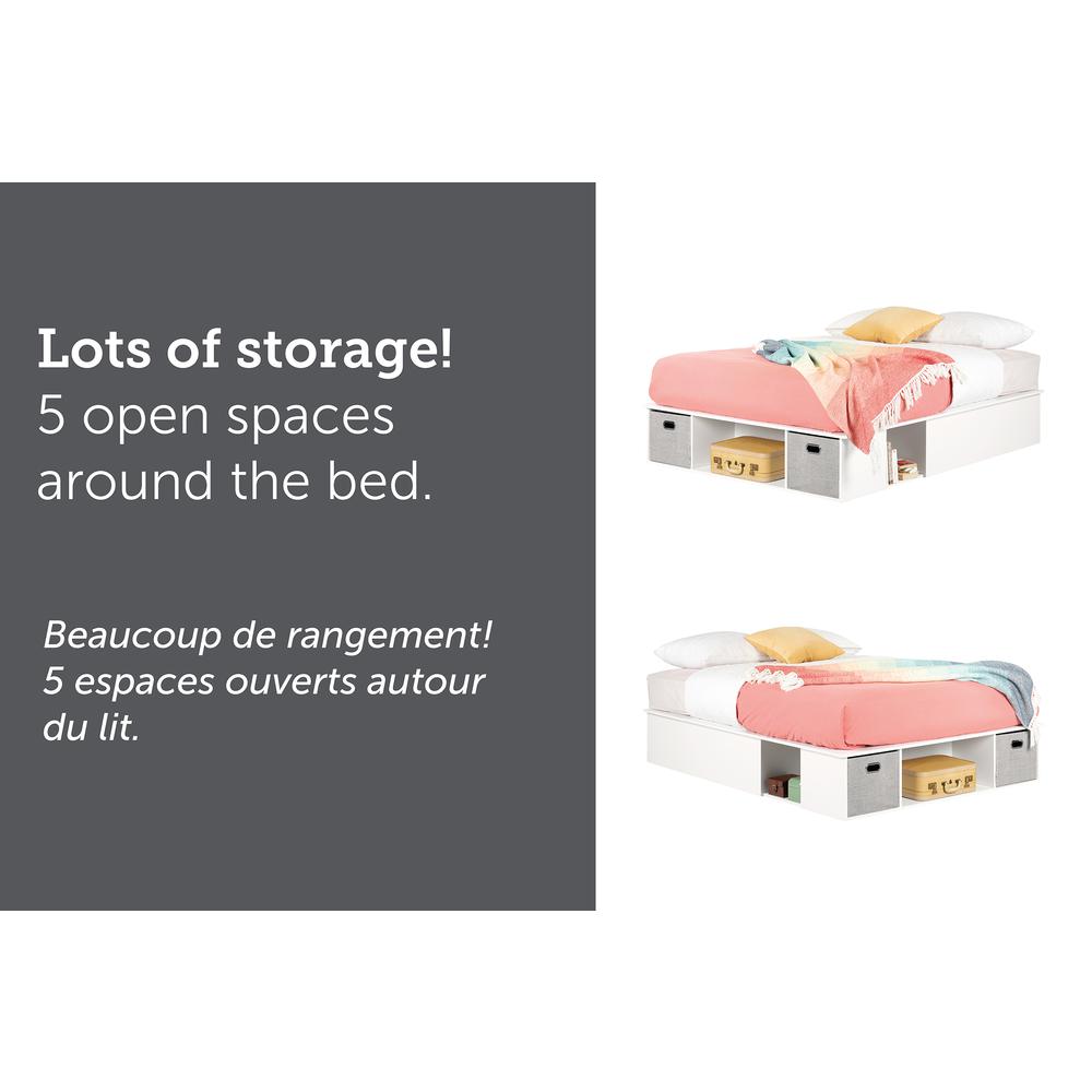 Vito Storage Bed, Pure White. Picture 2