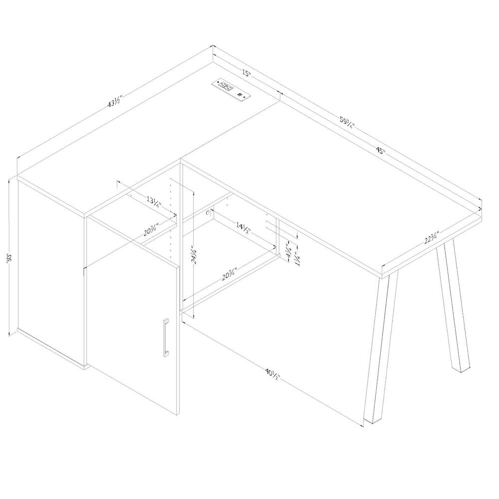 Zolten Desk Natural Walnut. Picture 3