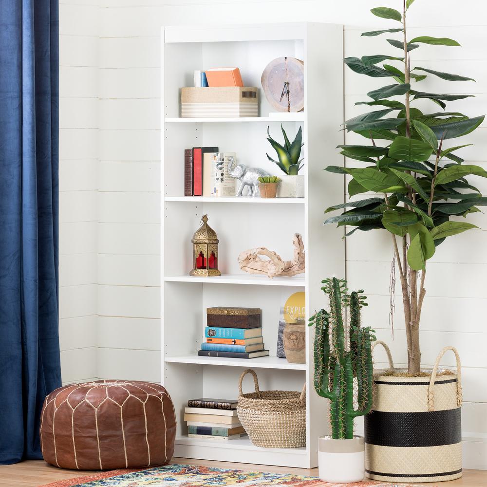 Axess 5-Shelf Bookcase, Pure White. Picture 4