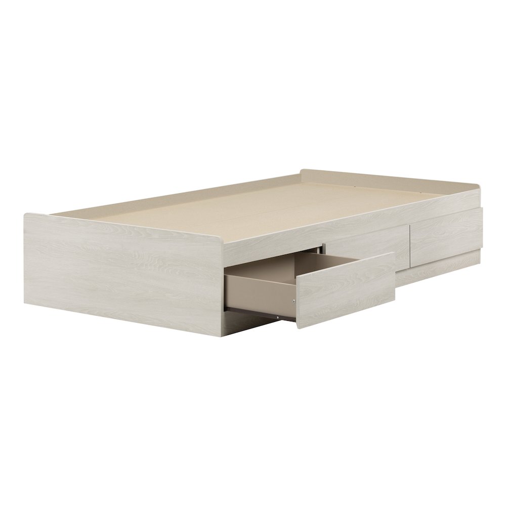 Step One Essential Mates Bed with 3 Drawers, Winter Oak. Picture 1