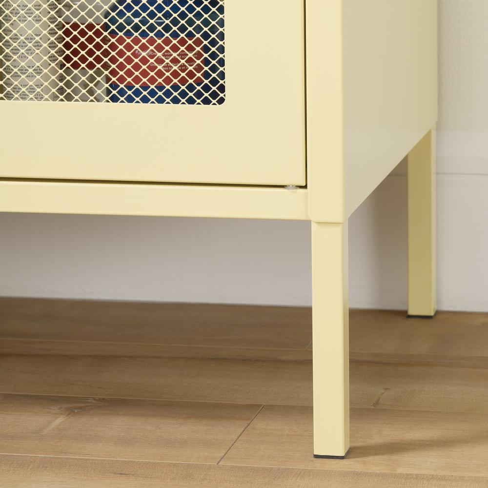 Crea Metal Mesh 2-Door Accent Cabinet, Yellow. Picture 4