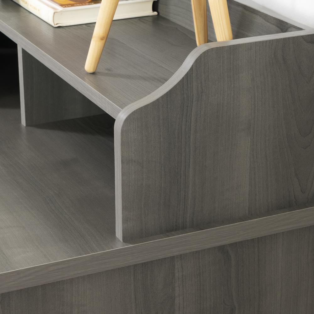 Versa L-Shaped Desk, Gray Maple. Picture 5