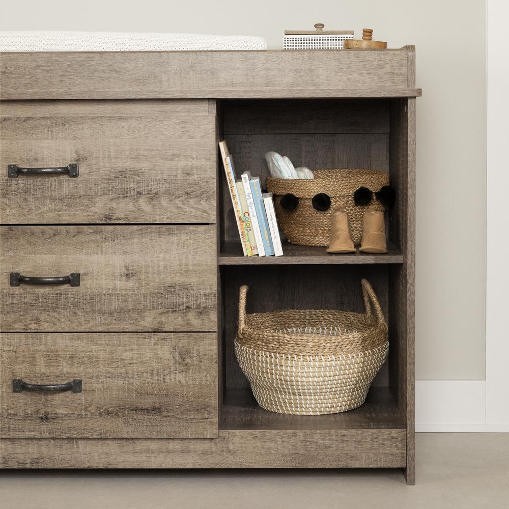 Tassio Changing Table, Weathered Oak. Picture 3