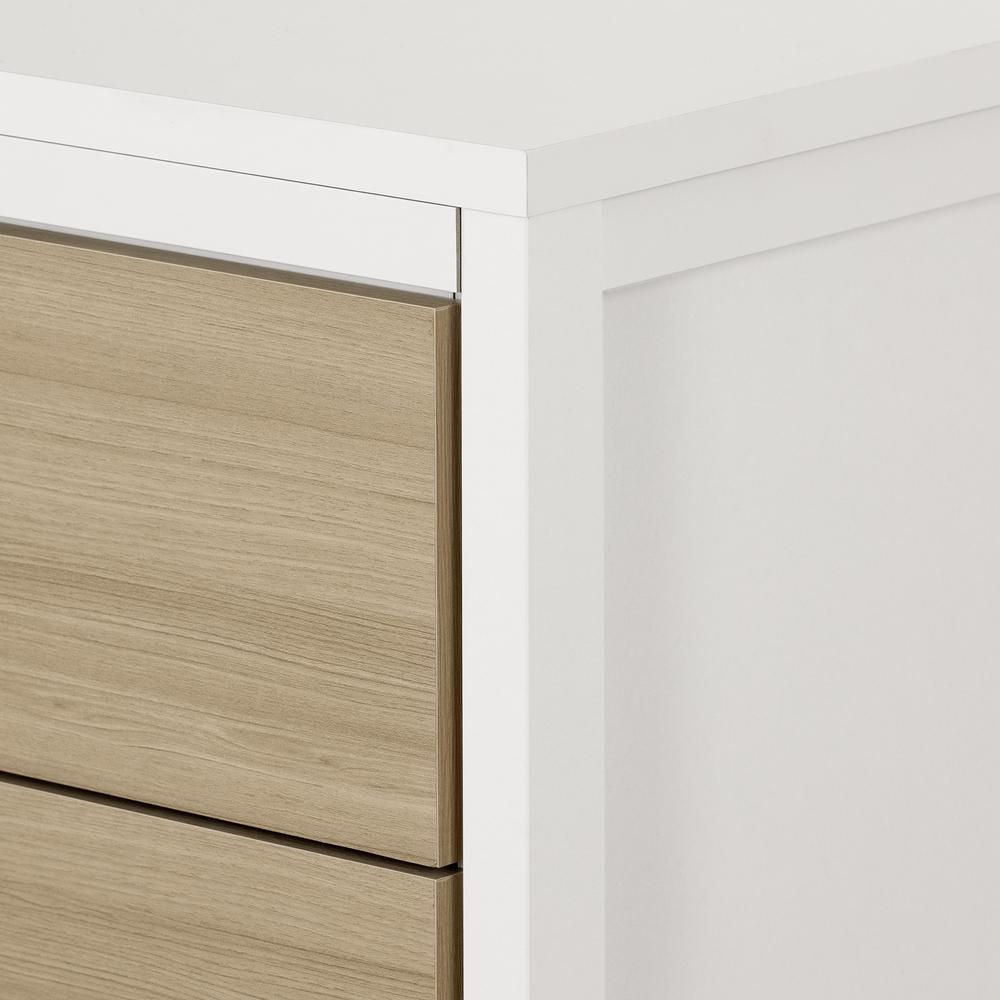 Munich 6-Drawer Double Dresser, White and Soft Elm. Picture 4