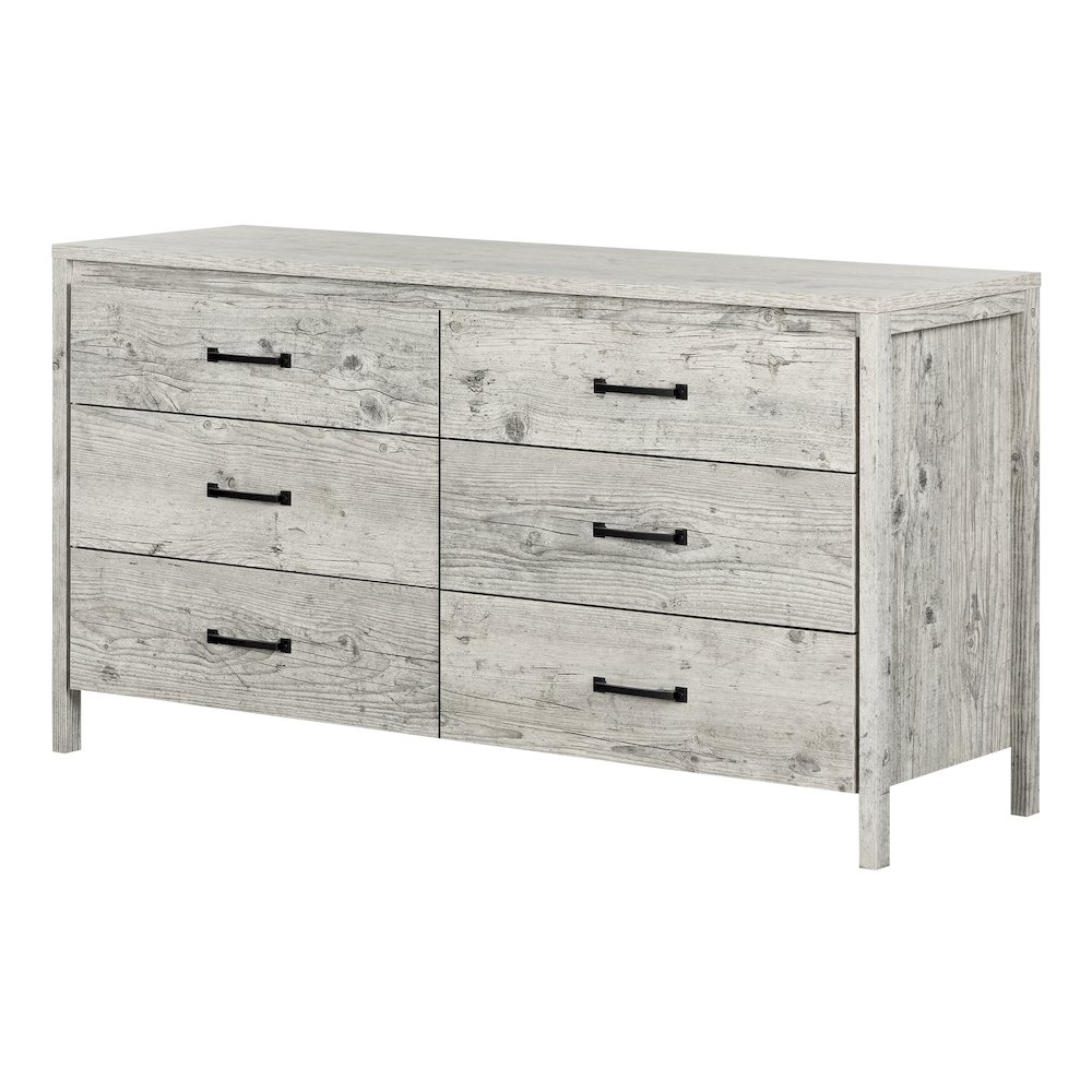 Gravity 6-Drawer Double Dresser, Seaside Pine. Picture 1