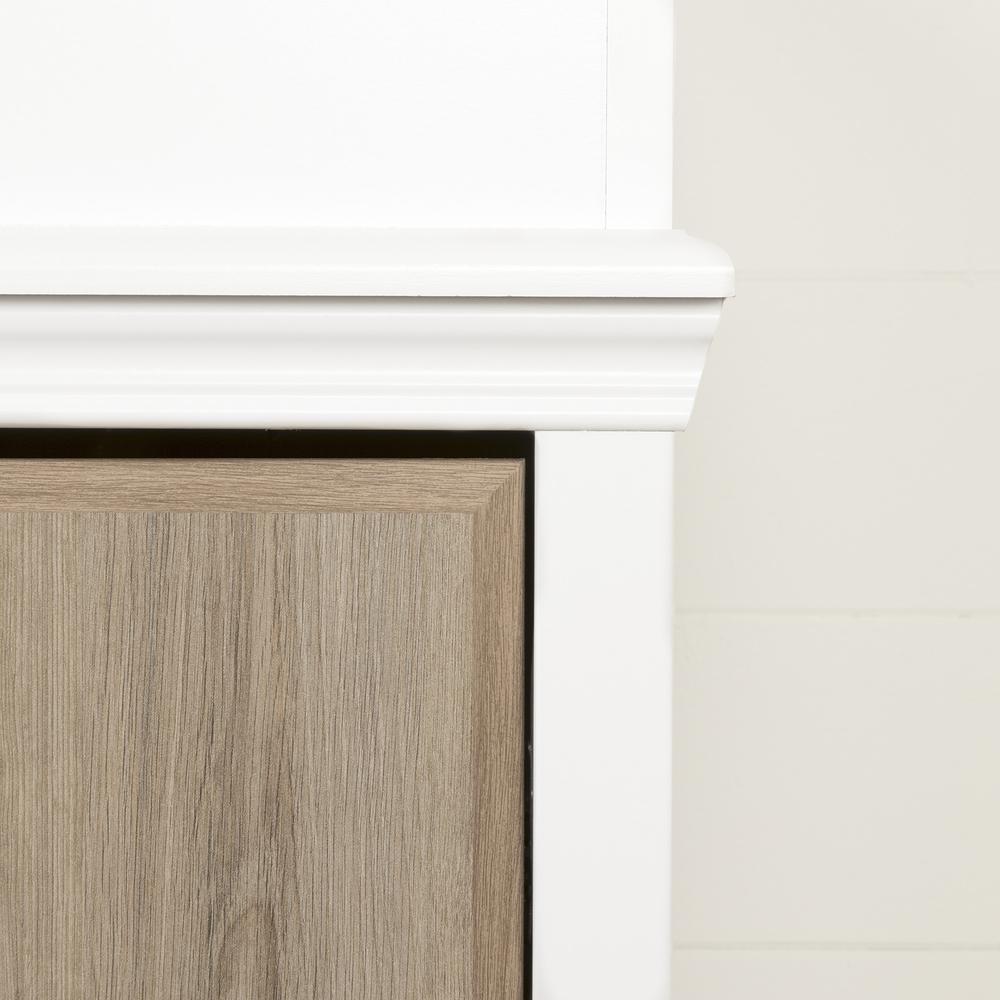 Catimini Changing Table with Station, Pure White and Rustic Oak. Picture 4