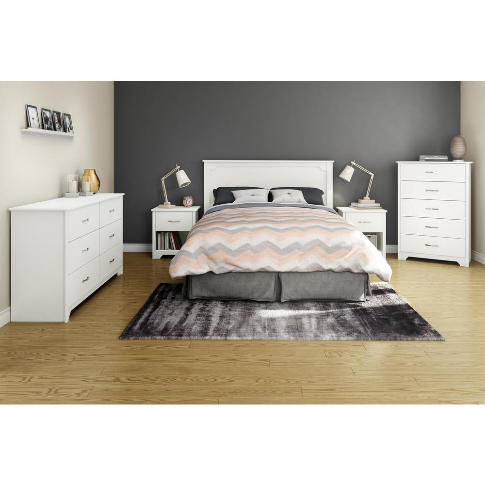 South Shore Fusion 6-Drawer Double Dresser, Pure White. Picture 3