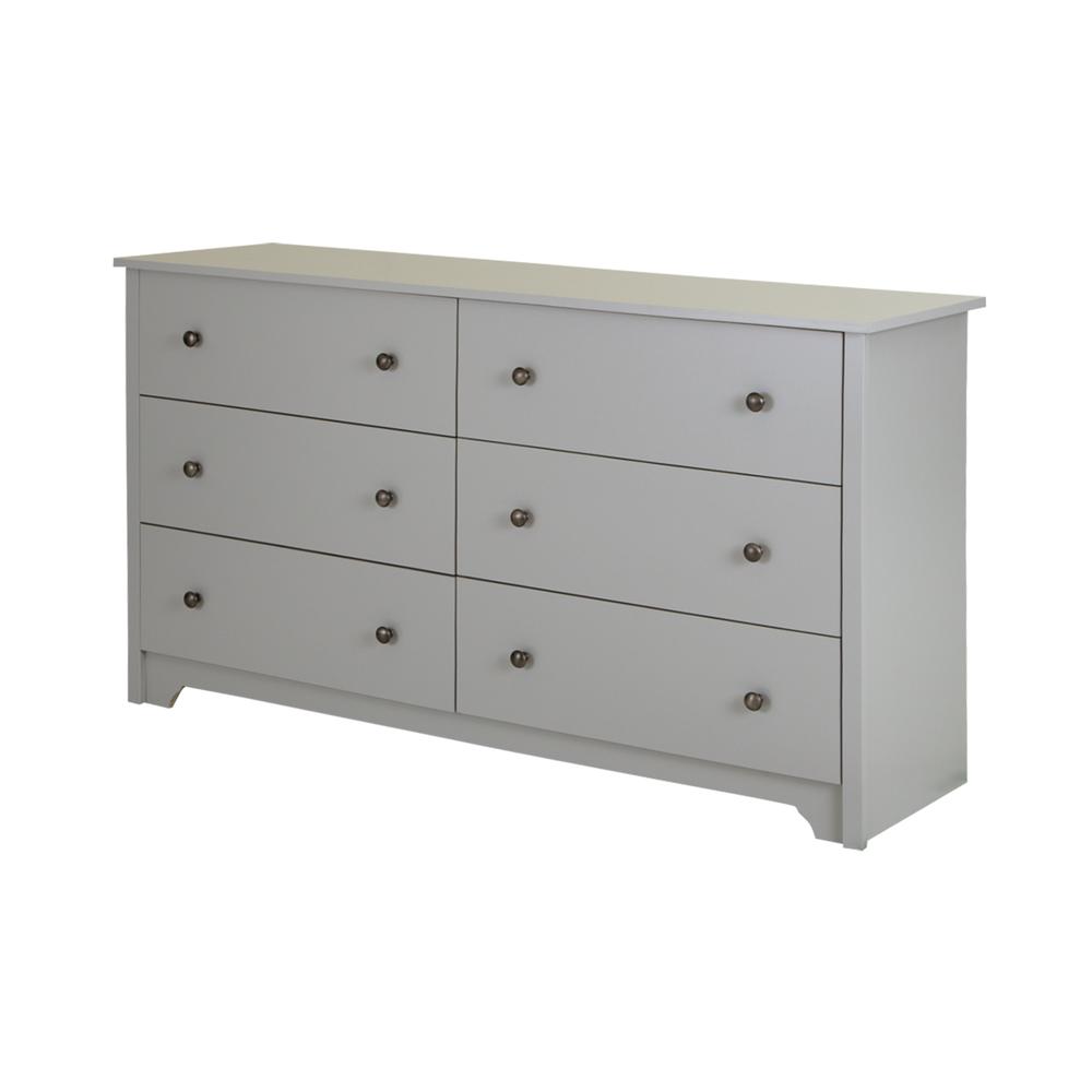 South Shore Vito 6-Drawer Double Dresser, Soft Gray. Picture 2