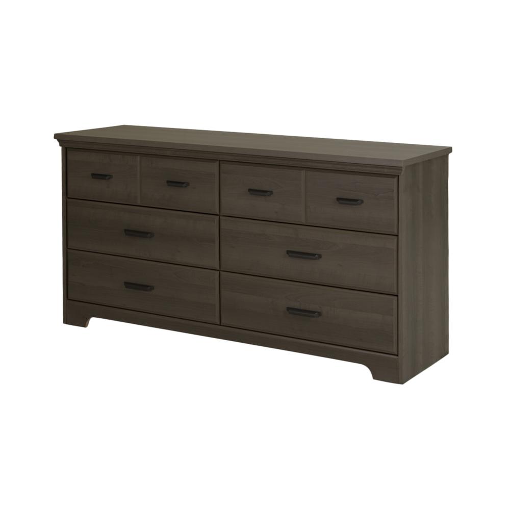 South Shore Versa 6-Drawer Double Dresser, Gray Maple. Picture 2