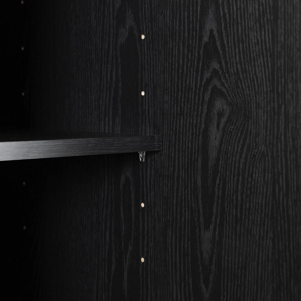 Vietti Bar Cabinet with Bottle and Glass Storage, Black Oak. Picture 6