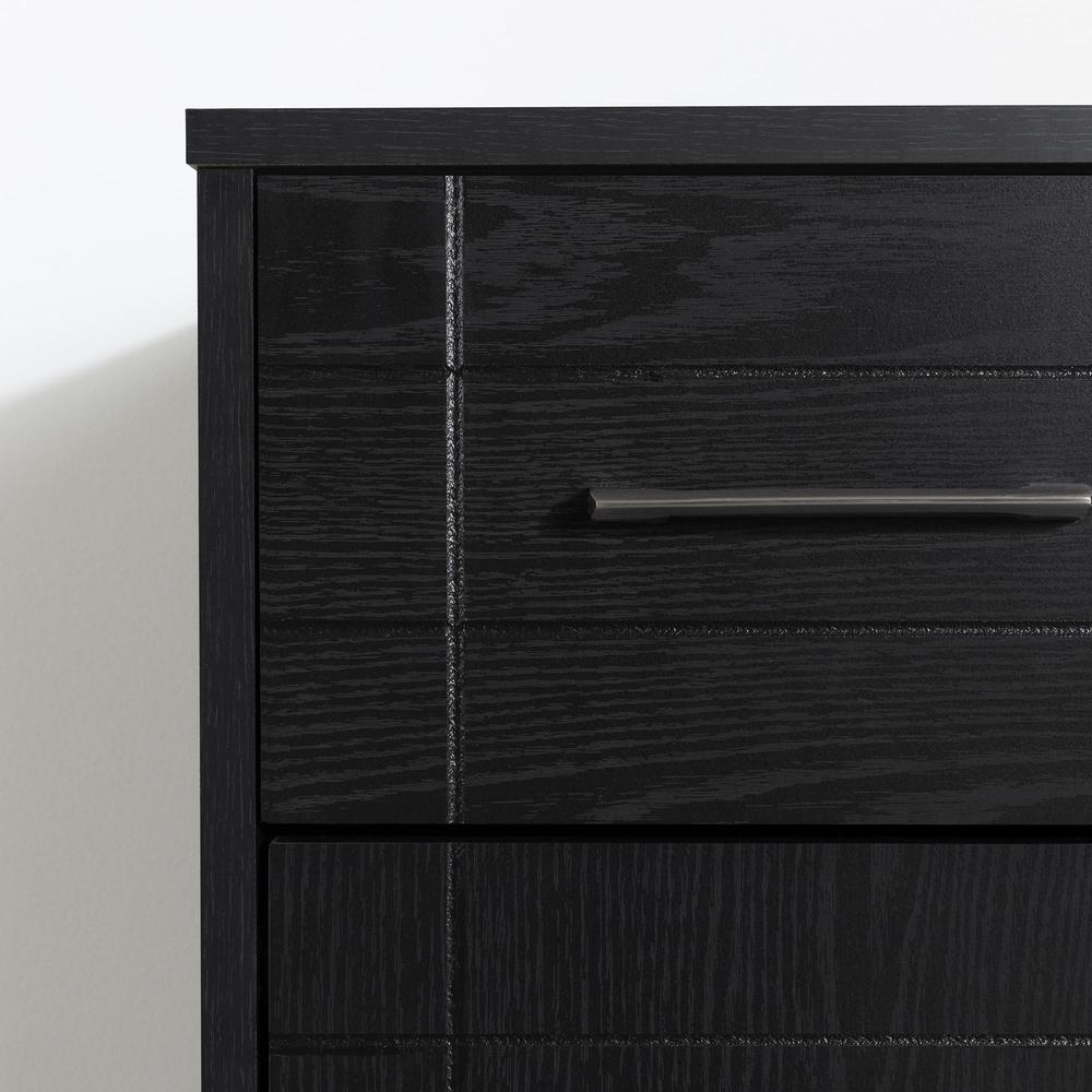Vietti Bar Cabinet with Bottle and Glass Storage, Black Oak. Picture 15