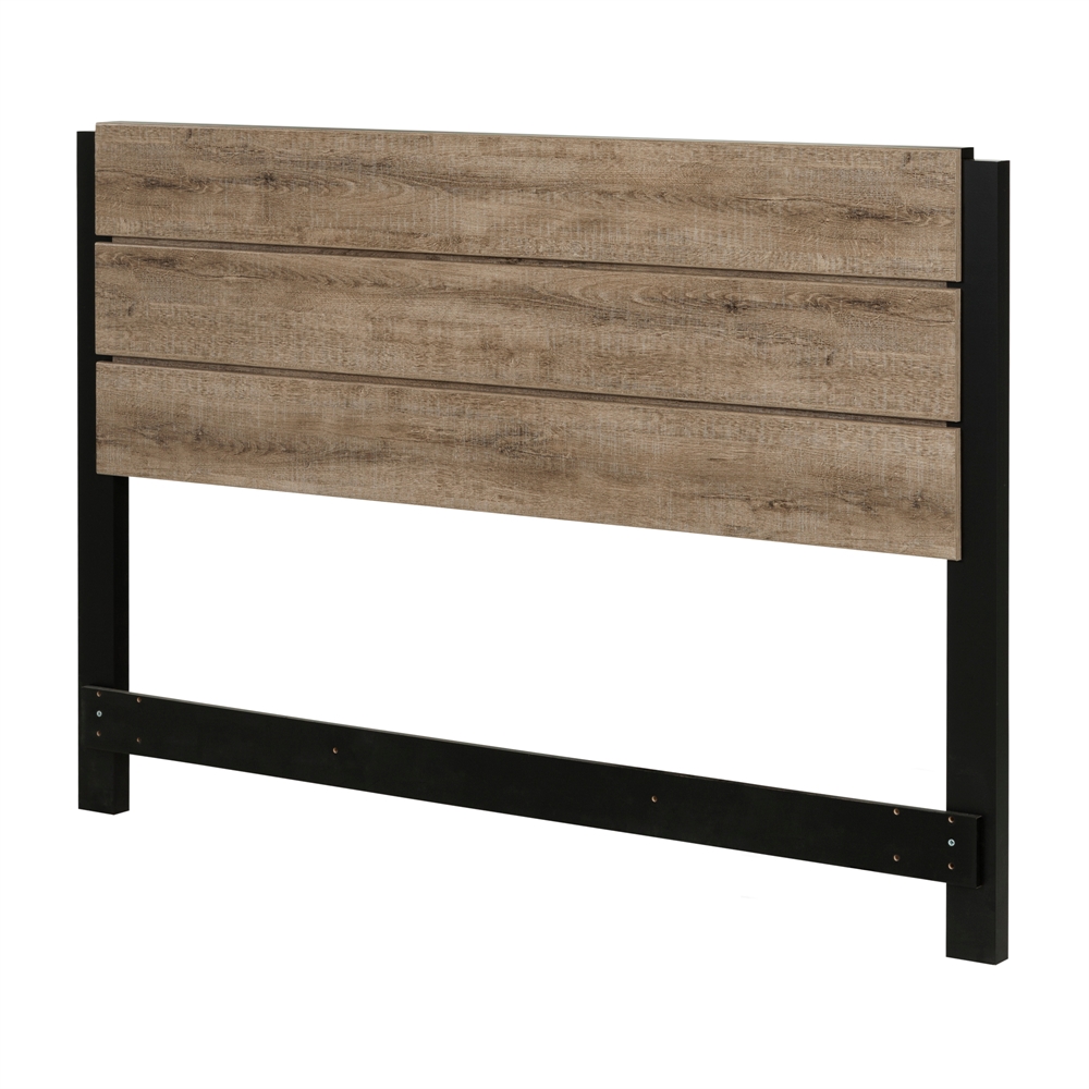 Munich Industrial Headboard, Weathered Oak and Matte Black. Picture 1