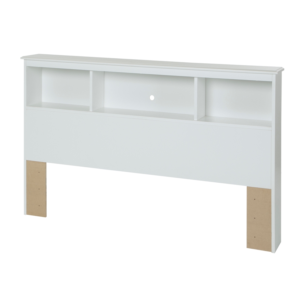 South Shore Crystal Full Bookcase Headboard (54''), Pure White. Picture 1